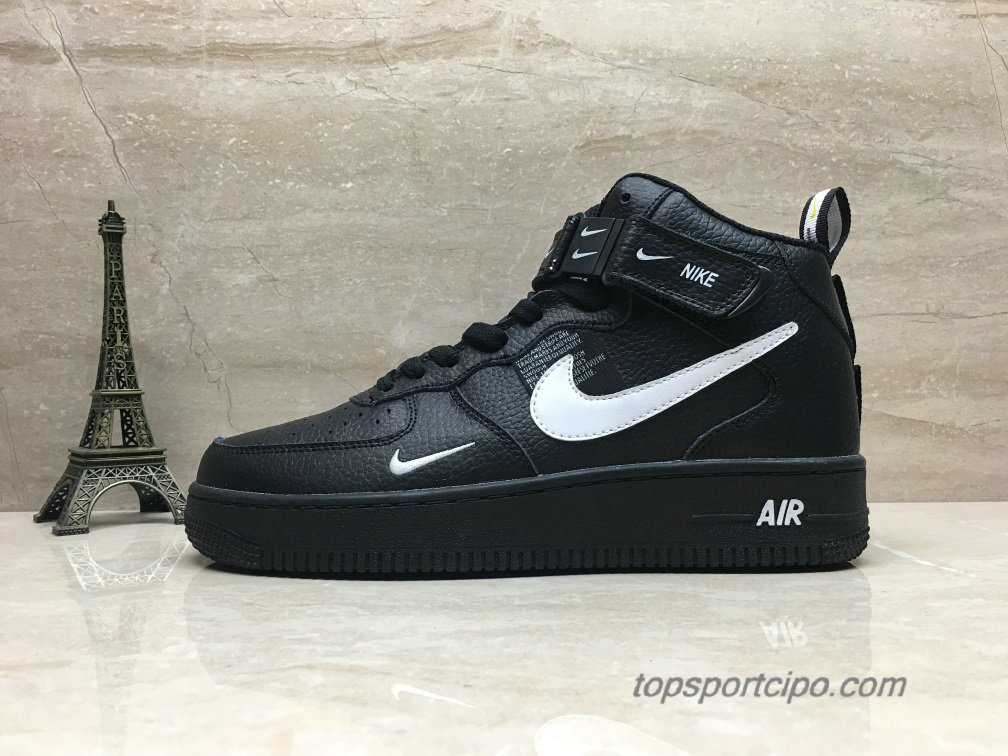 Nike Air Force 1 Mid Unisex Cipő 804609-100 (Fekete)