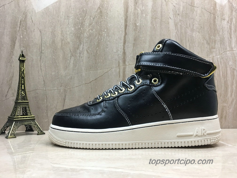 Nike Air Force 1 Mid Férfi Cipő 386161-005 (Fekete / Piszkosfehér)