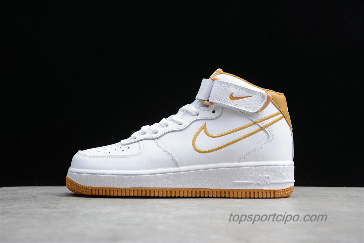 Nike Air Force 1 Mid Férfi Cipő AQ8650-101 (Fehér / Arany)