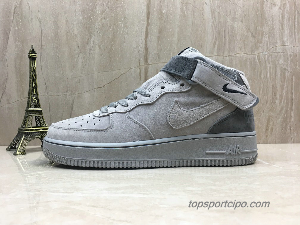 Nike Air Force 1 Mid Suede Unisex Cipő 807618-200 (Szürke)